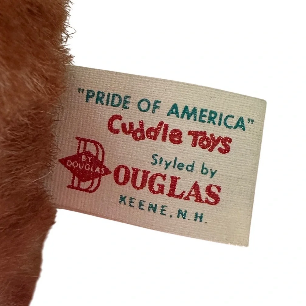 Vintage 1960s Douglas Cuddle Toys Raccoon Plush Pride of America Tagged